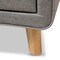 Baxton Studio Jonesy Mid-Century Grey Upholstered 2-Drawer Nightstand 135-7288 - alternate 5